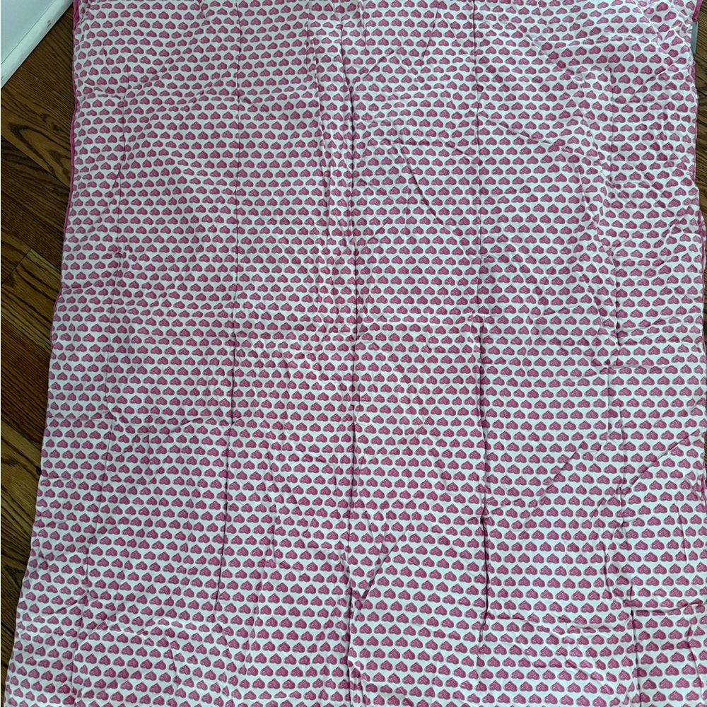 Land of Nod Prints Hearts Toddler Comforter - Picture 2 of 2